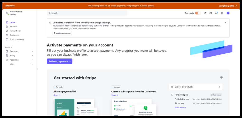 Strip payment