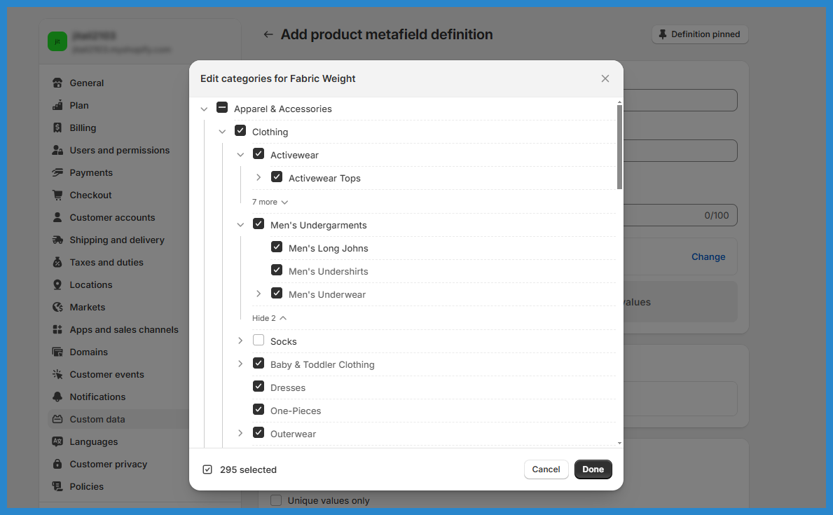 assign metafield